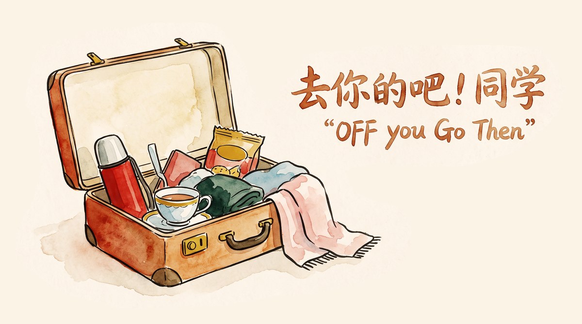 同学，去你的吧！开学季活动主视觉——打开的行李箱
